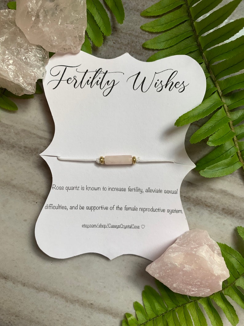 rose quartz bracelet, IVF fertility wish bracelet Fertility Bracelet