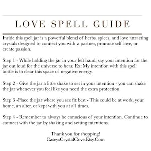 EXTRA Strong Love Spell Jar, Attract Love, Come Back to Me Spell, - Etsy