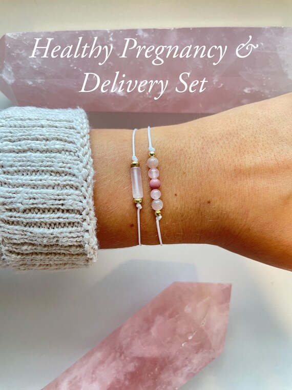 Pregnancy Hope Bracelet For Expecting Moms - Healing Natural Stone Crystal Jewelry Gift