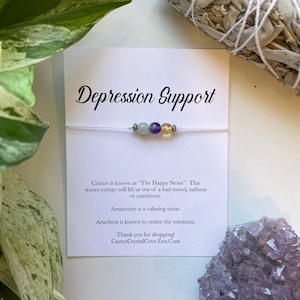 Depression Awareness bracelet, depression crystals, healing crystals, bracelet