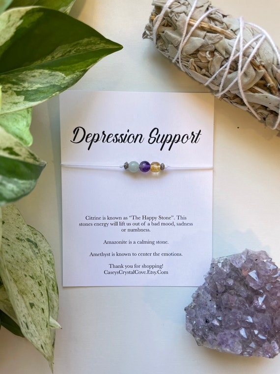 Depression Awareness Bracelet Depression Crystals Healing Etsy