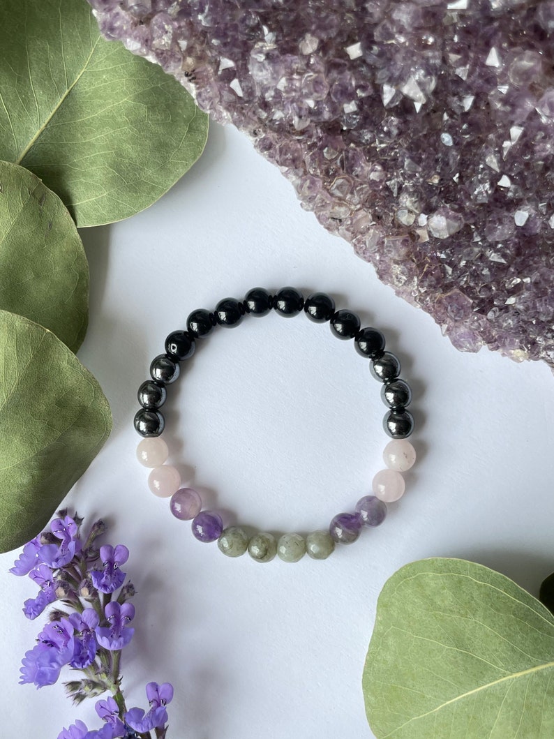 Empath protection empath support emotional healing gifts for her protection bracelet tourmaline labradorite amethyst image 6
