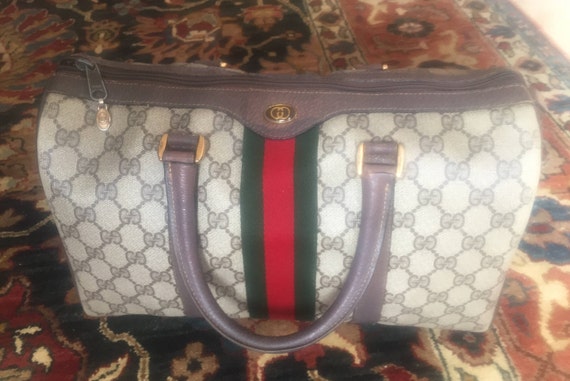 Gucci, Bags, Gucci Boston Speedy Vintage Handbag Purse Authenticated