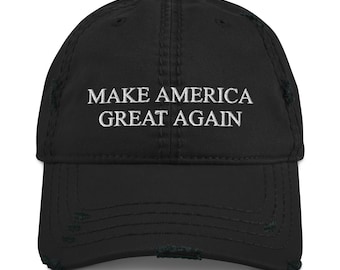 Distressed Dad Hat: Make America Again Embroidery – Edgy Cotton Cap