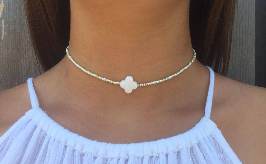 Gold Clover Necklace - Etsy