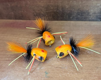 Balsa Bass Bugs (3)-Bass flies- fly fishing