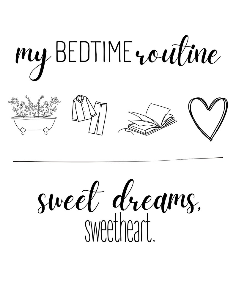 Bedtime Routine Chart - Etsy