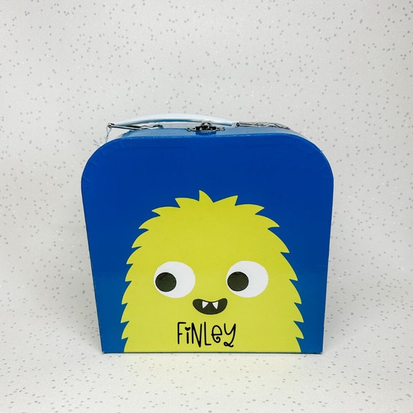 Personalised Kids Tea Set - Monster (tea set in carry case, tin tea set, picnic, role play toys, pretend play, birthday Christmas gift)