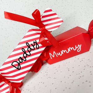 Personalised mini cracker gift box, table present, Christmas money wallet, favour, Christmas sweets, chocolate