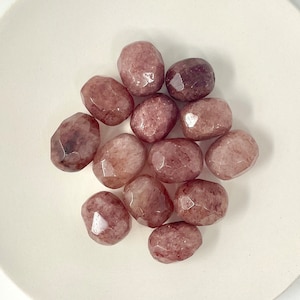 Strawberry Quartz Guru Bead, Prayer Beads, Gemstone Meru Beads, DIY Malas, Make Your Own Mala, Strawberry Quartz Gemstone Nugget, Meditation