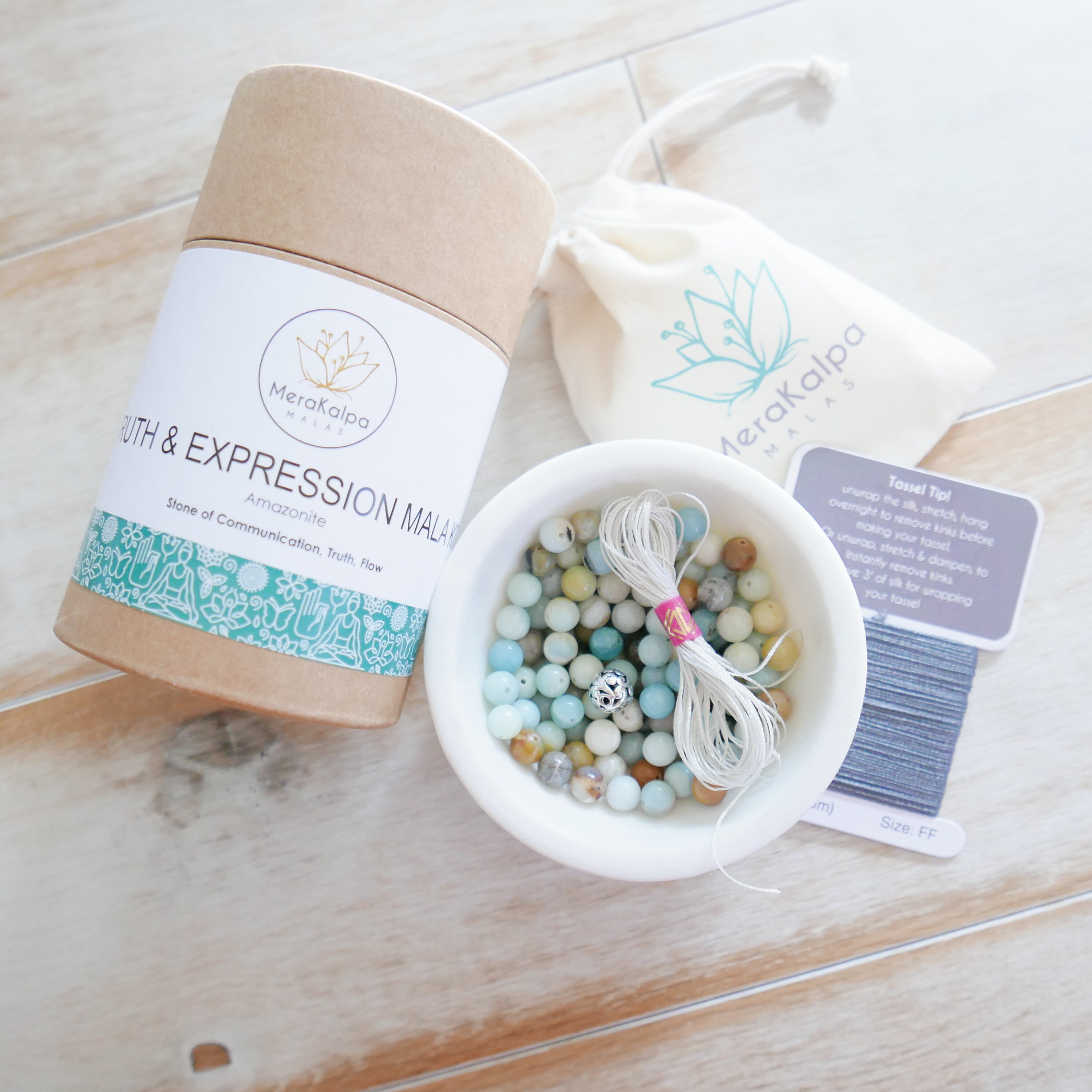 DIY Jewelry Kit Amazonite Mala Beads Kit/Make your Own Mala Etsy