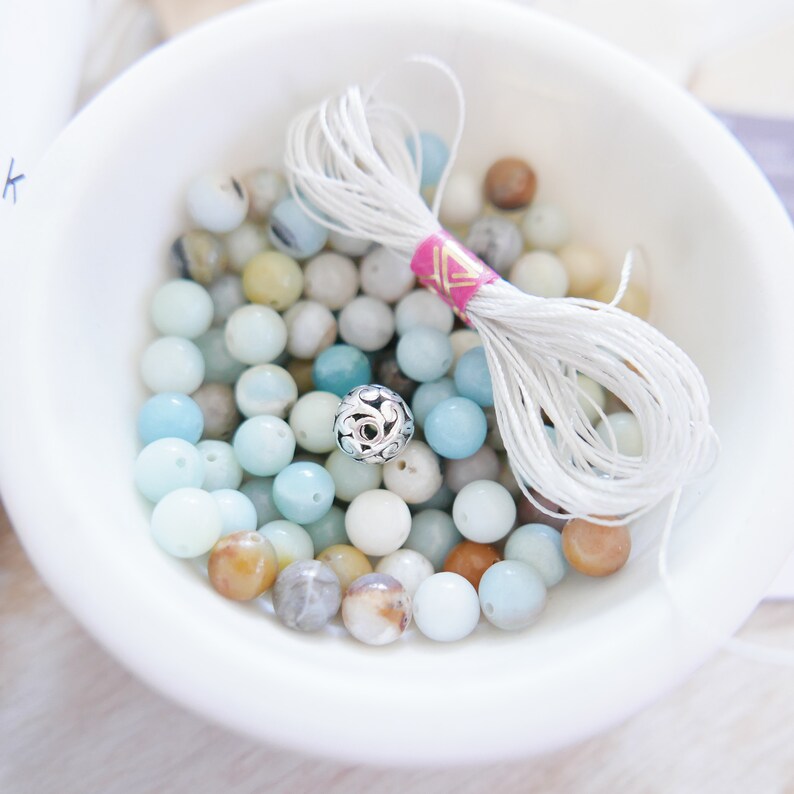 DIY Jewelry Kit Amazonite Mala Beads Kit/Make your Own Mala Etsy
