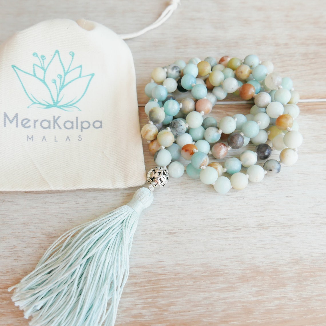 DIY Jewelry Kit Amazonite Mala Beads Kit/Make your Own Mala Etsy