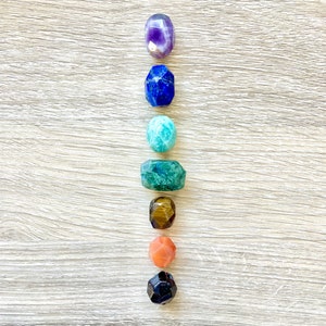 Chakra Gemstone Guru Bead Collection, Prayer Beads, Gemstone Meru Beads, DIY Malas, Make Your Own Mala, Meditation image 3