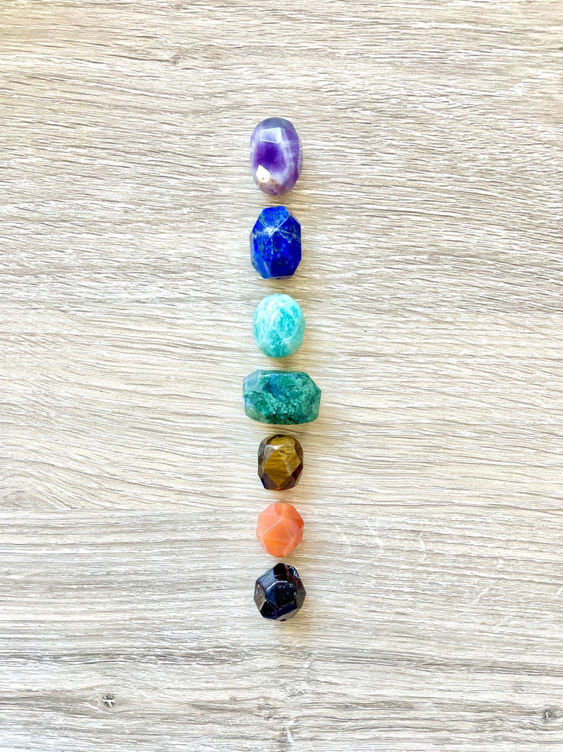 Chakra Gemstone Guru Bead Collection, Prayer Beads, Gemstone Meru Beads, DIY Malas, Make Your Own Mala, Meditation image 3