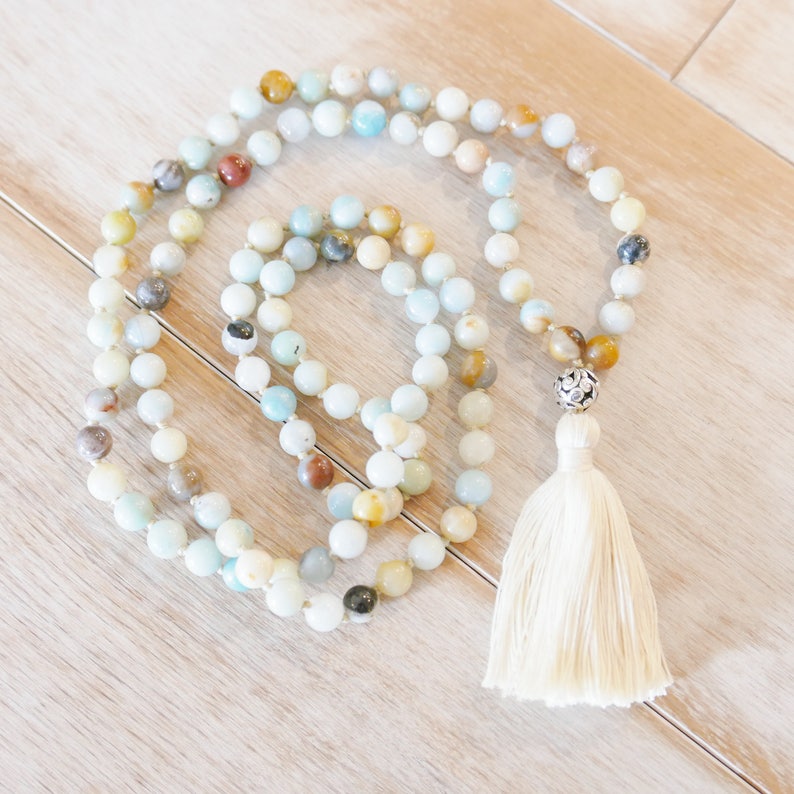 DIY Jewelry Kit Amazonite Mala Beads Kit/Make your Own Mala Etsy