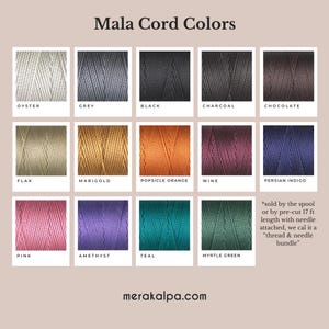 DIY Mala Beads, Thread & Needle Bundles for Mala Making, Make your Own Mala Necklace, Mala beads, 108 Mala, Mala Supplies