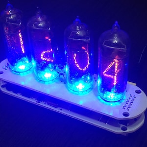 Nixie tube clock IN-14 Blue