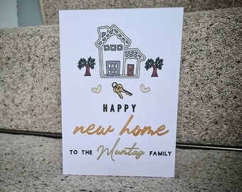 Personalised New Home Card | Housewarming Gift | Handmade card | New Home | Family Card