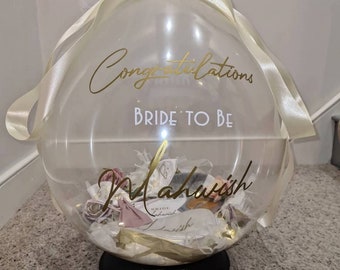 Personalised Bridal Balloon/Bridesmaid Gift Hamper – Bride-to-Be Present