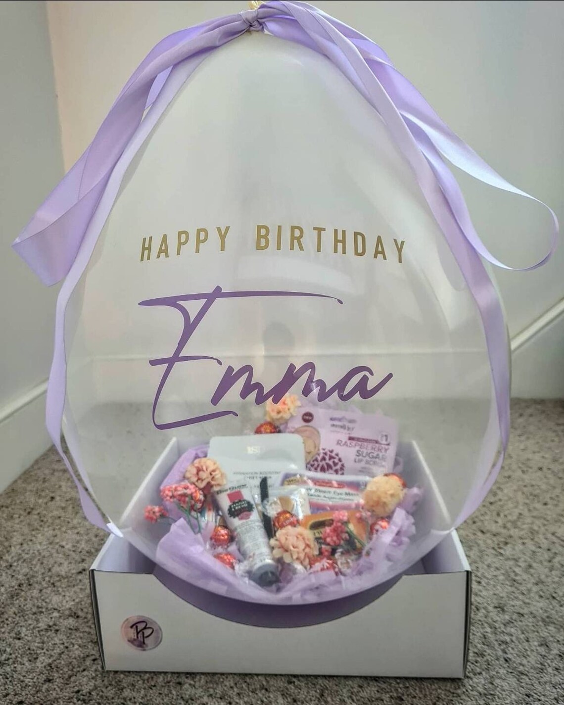 Personalised Pamper Hamper Happy Birthday Hamper Balloon Etsy