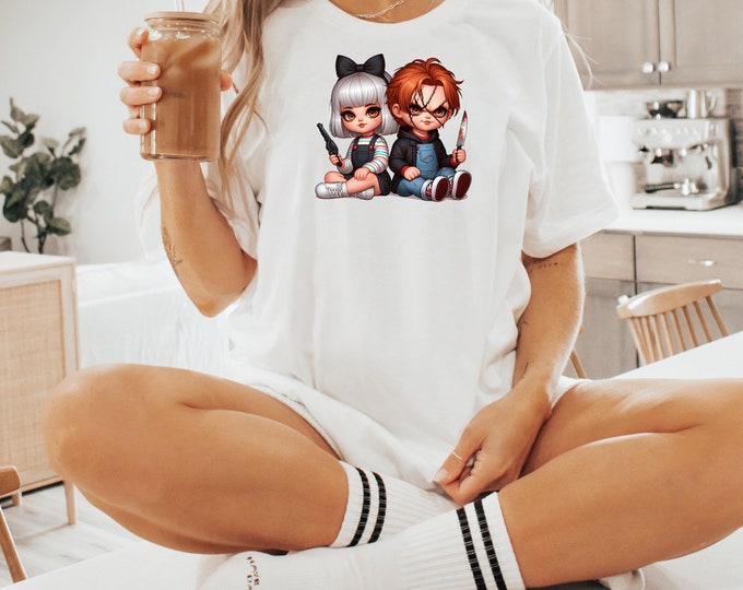 Chucky and Tiffany Design Hoodie, Chucky Valentines Day Couple ...
