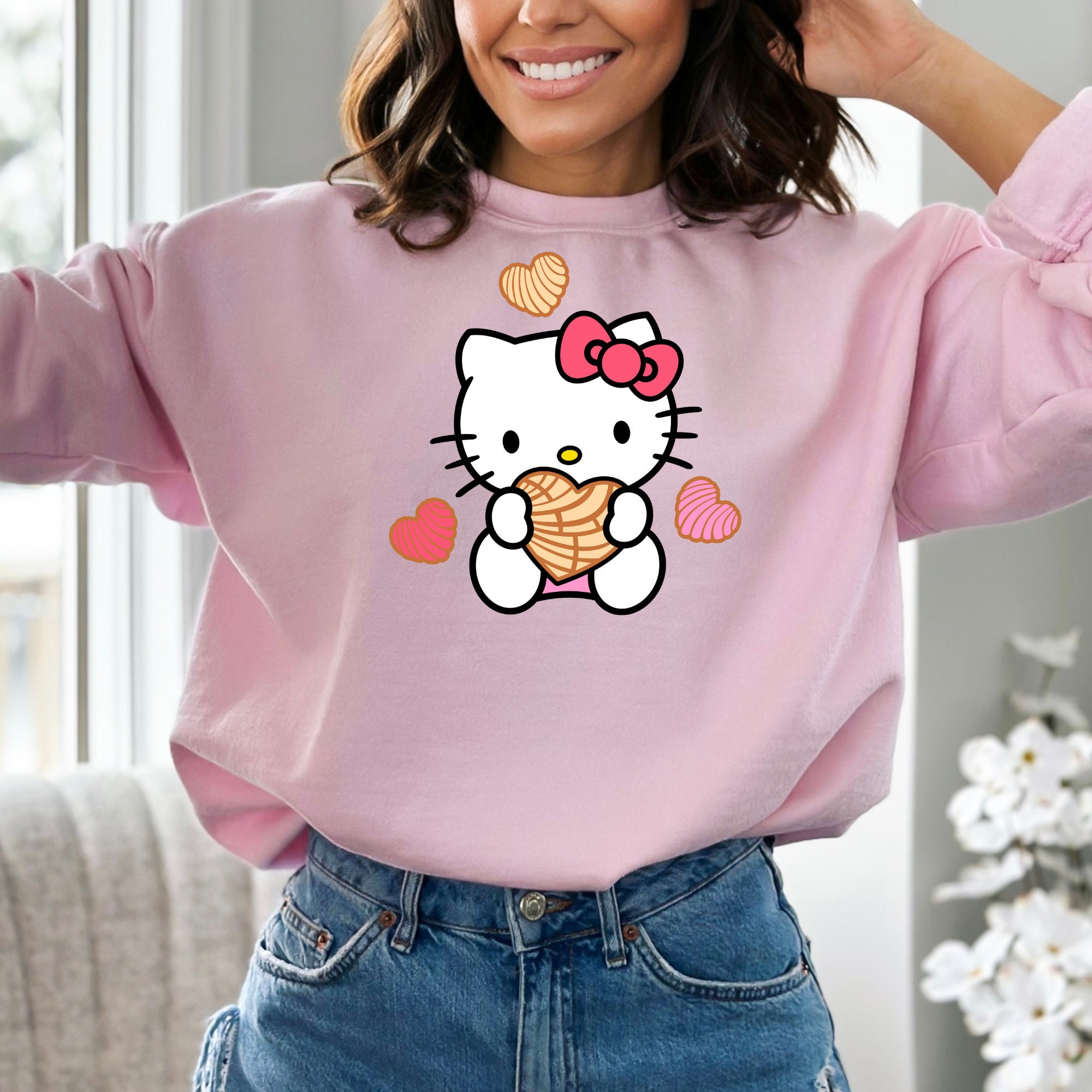 Hello Kitty Concha Crewneck Hello Kitty Xmas Sweater Cute Holiday ...