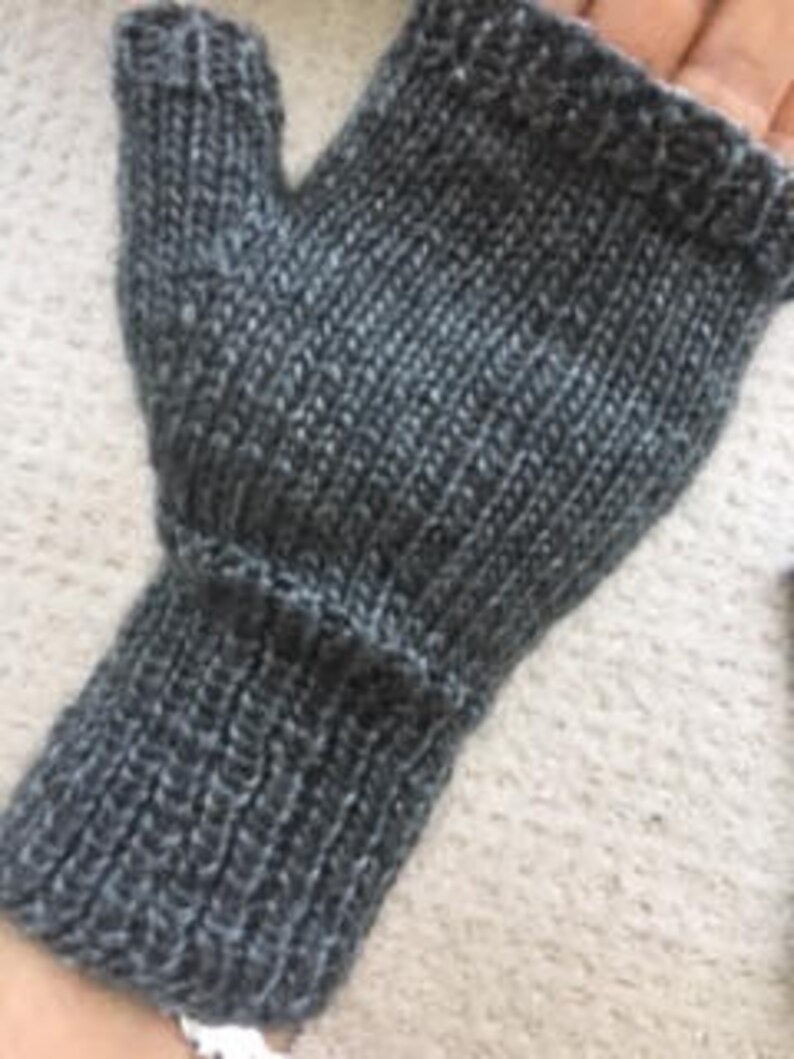Silver Fingerless Mittens