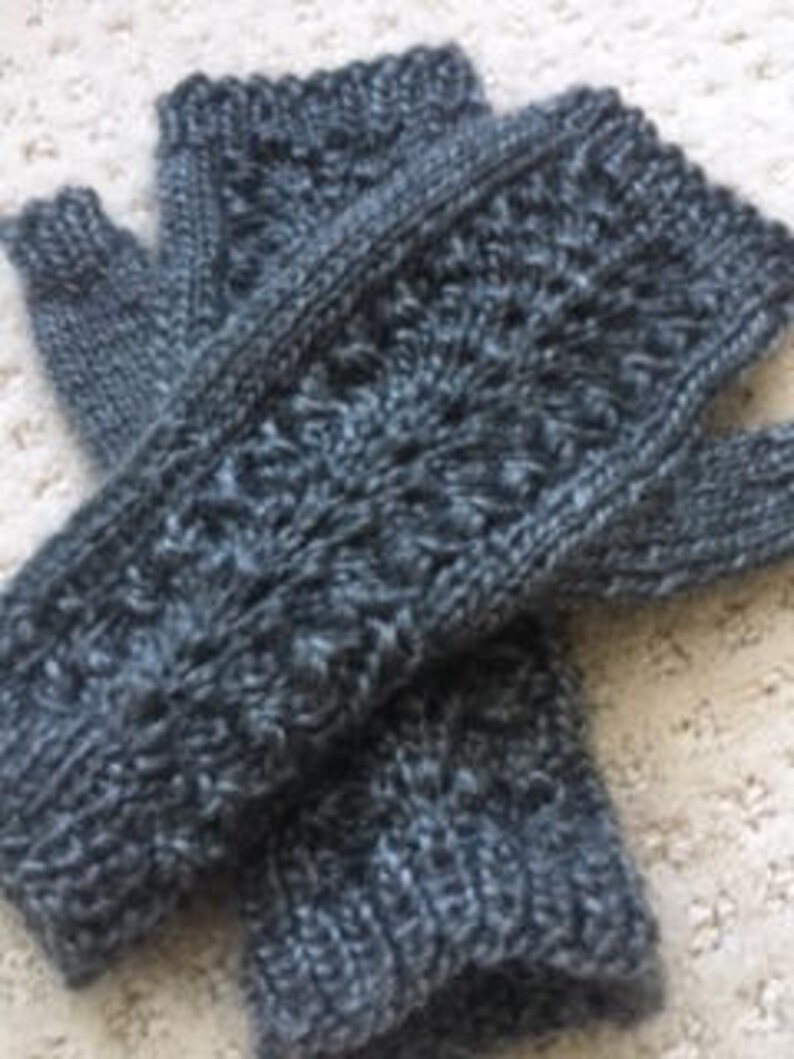 Silver Fingerless Mittens