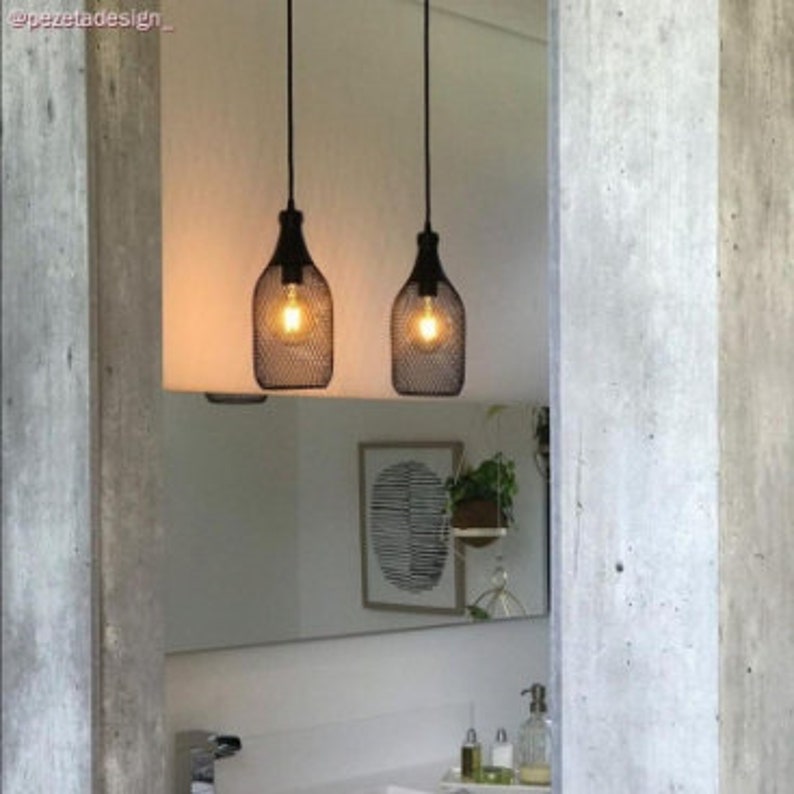 Jéroboam Bottle Mesh Cage Pendant Light Shade Etsy