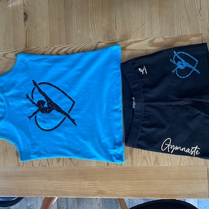 Turquoise shorts and tank top set from 6 to 12 years old