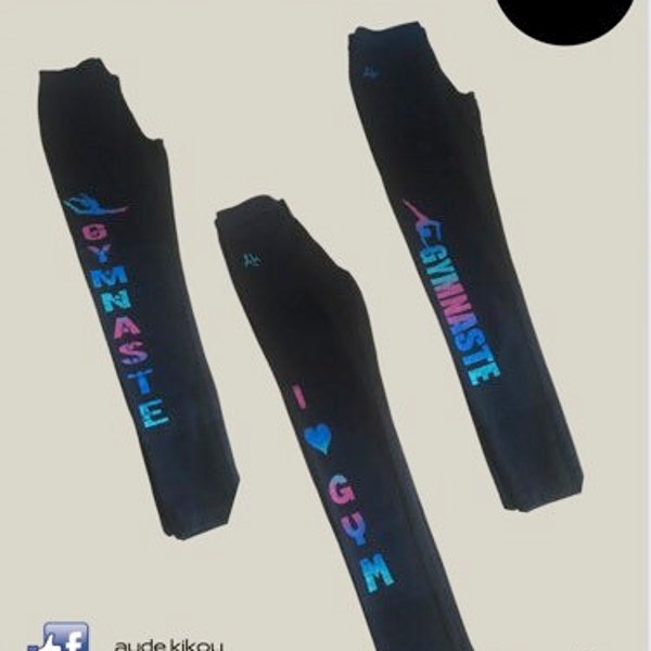 Leggings floqué gymnast  personnalisation possible