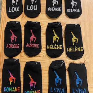 Gym flocked socks with first name of your choice