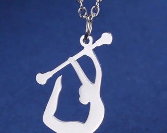 TWIRLING twirl majorette necklace