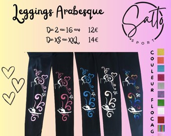 Leggings arabesque gym personnalisé