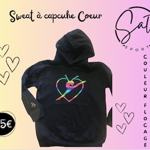 Herz-Fitness-Hoodie von 6 Jahren bis XL