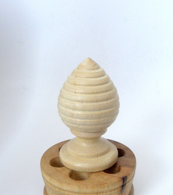 Wood Finials Curtain Rods 4 Pieces Curtain Pole Post Craft Etsy