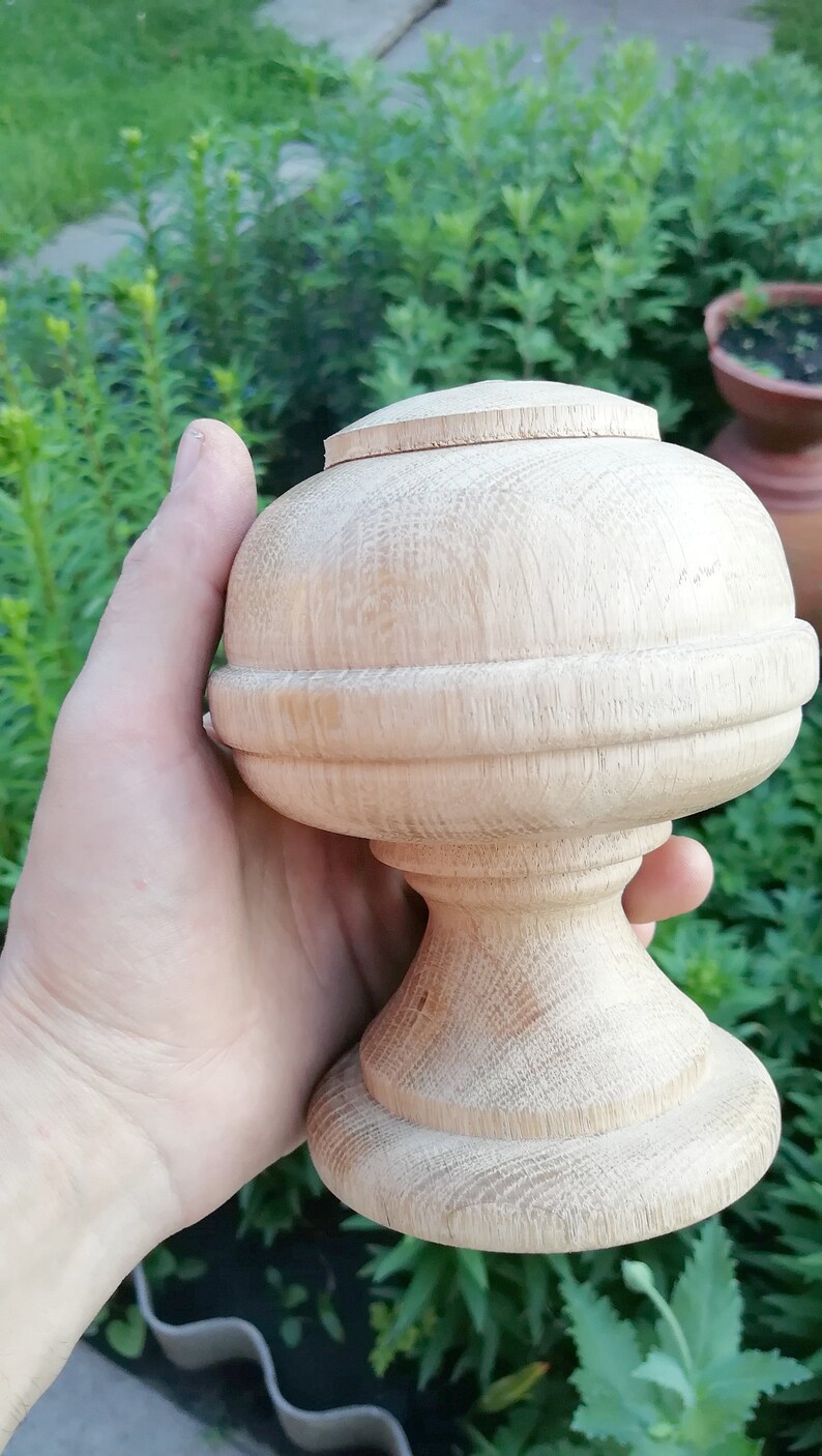 Big Wood Finial Post 1 Item Staircase Finials Craft Wooden Etsy