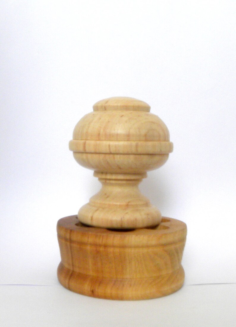 Finials Unfinished 2 Item Curtain Rods Stairs Finials Post Etsy