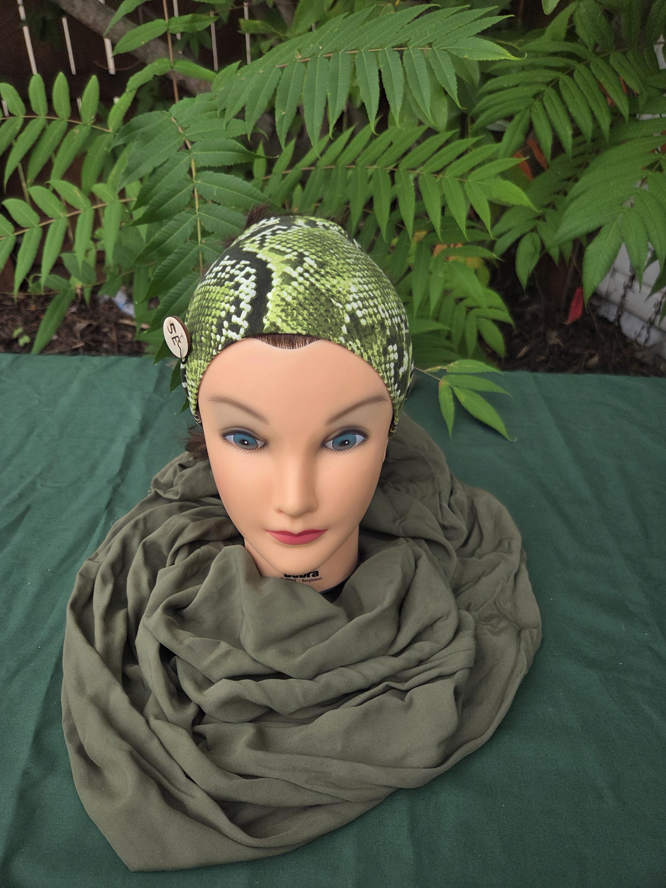 Green Real Python Snakeskin
Headband with Elastic In Back 1 of A Kind One Size e8f50809-c62d-45bc-a124-  main image 3