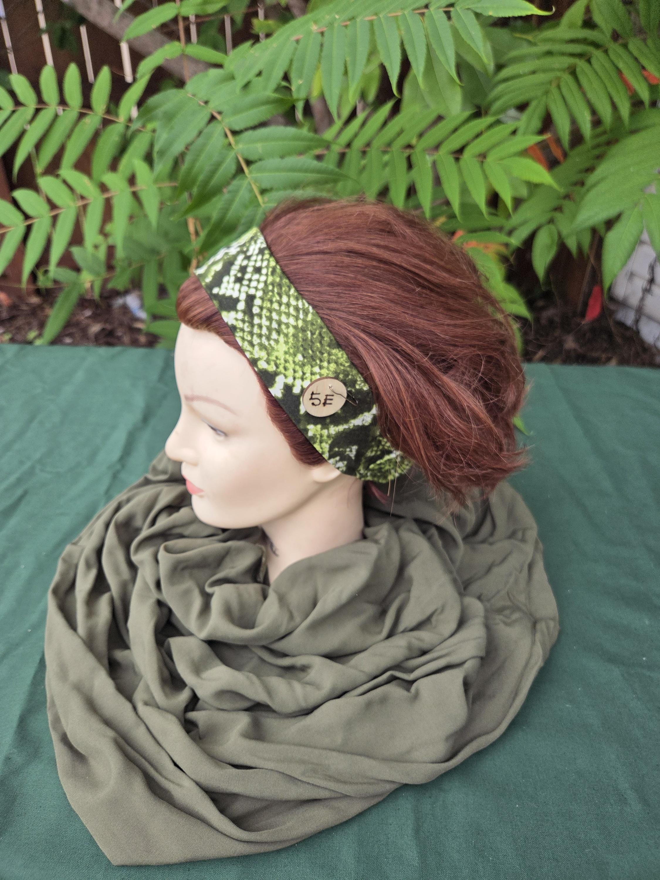 Green Real Python Snakeskin
Headband with Elastic In Back 1 of A Kind One Size e8f50809-c62d-45bc-a124-  main image 4