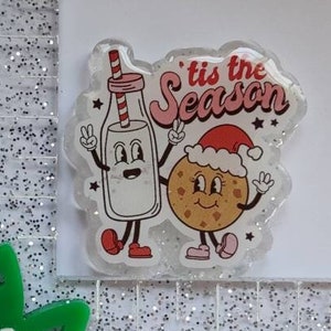 Milk and Cookies Badge Reel, Holiday Badge Holder. Tis The Season. Gift for Nurse, Gift for  Teacher, Christmas Stocking Stuffer