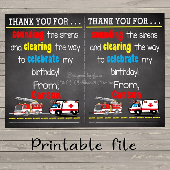 photo First Responder Thank You Cards etsy