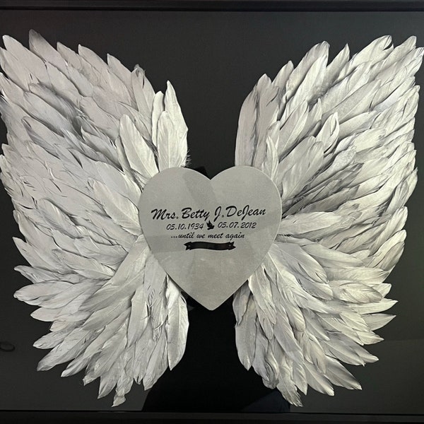 Angel Wings Memorial Art Piece! Rest in Heaven Art Piece!