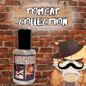 Tomcat Triple Shot Men&#39;s Cologne | Espresso | Mahogany | Sugar | Rollerball & Spray | Handmade Fragrance | Unisex Gourmand Scent