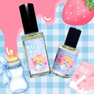 Straw Baby Perfume | Baby Powder | Strawberry Milk | Vanilla | Pink Lipstick | Powdery Gourmand | Sweet | Cute | Fun | Zelda&#39;s Cauldron