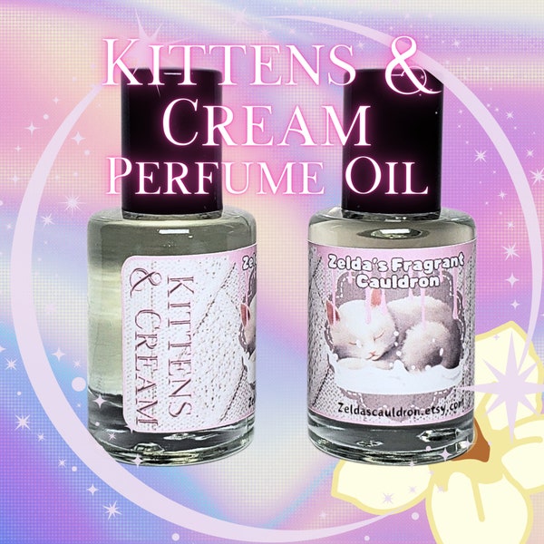 Vanilla Cupcakes Perfume Oil Roll On | Marshmallow | Whipped Cream | Fluffy Blanket | 10ml Coconut oil Base | Kittens & Cream | Pastel Cream