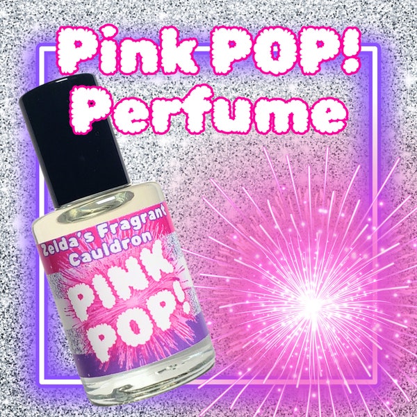 Pink POP Perfume | Handmade Perfume | Bright Candy Cherry | Pink Raspberry | Sour Lime | Vanilla Ice Cream | Summer Popsicle Scent | Sweet