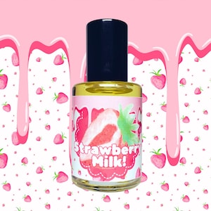 Strawberry Milk Perfume | Sweet Strawberry Creamy Vanilla | Cute Gourmand | Simple Sweet | Fun Scents | Fruity | Handmade Indie Perfume