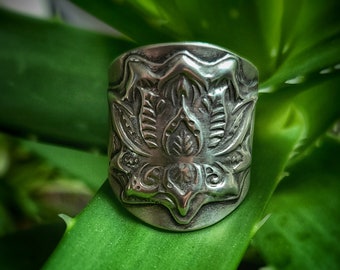 Lotus Shield Ring